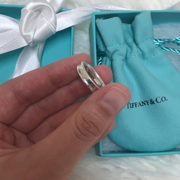 Tiffany & Co. Jewelry - Authentic Tiffany 1837 Silver Ring Narrow Size 6